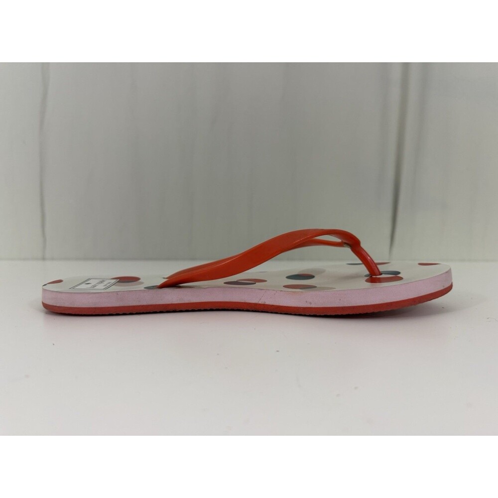 Kate Spade Feldon Flip Flop New in Box Oskar Dot Print Size 10B Red White Black - Picture 8 of 12